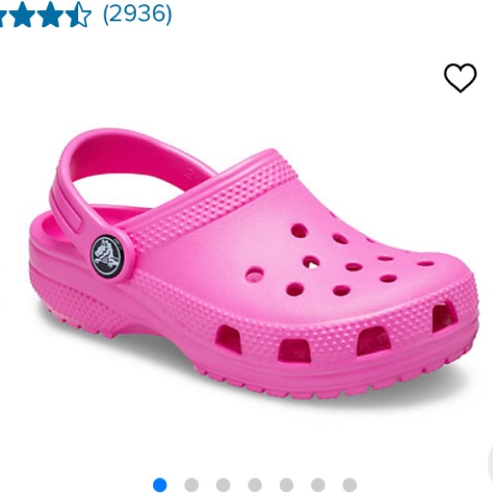 Hot pink kids / girls crocs size 3